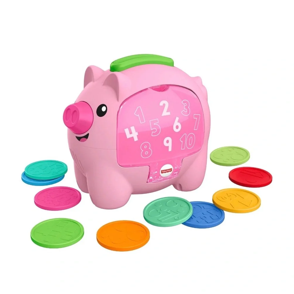 Fisher-Price Laugh & Learn Count & Rumble Piggy Bank & Toddler Toy . NEW